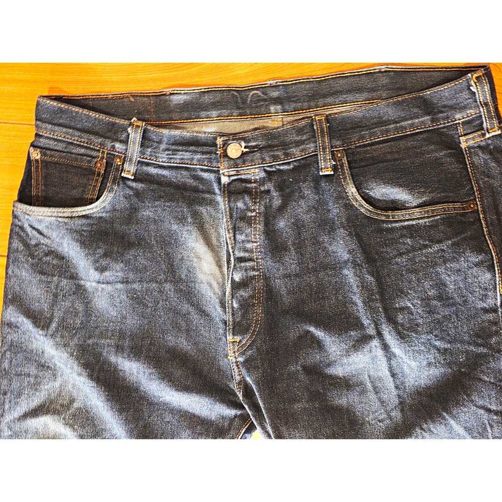 Levi's Men's Straight Fit Dark Wash Denim Jeans 5-Pocket Blue